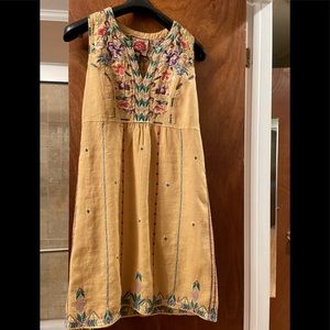 Beautiful Johnny Was embroidered summer dress.